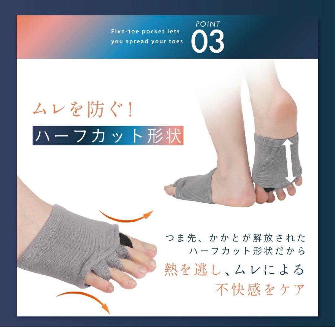 ５本磁気サポーターソックス　 　　　　　　　　＊新品 ２足組