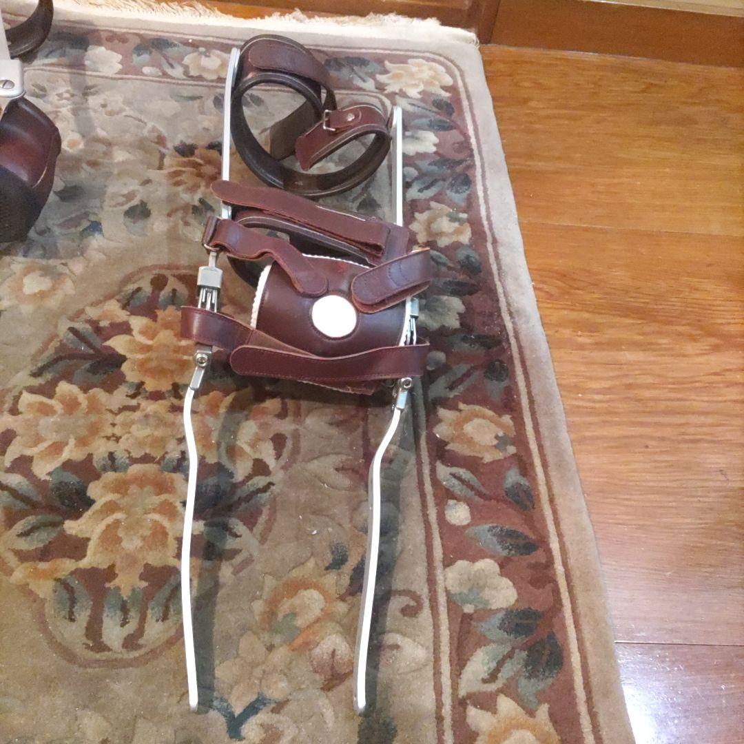 リハビリ用靴 調整可能 ブラウン【右足】【婦人用】【24センチ】【2〜3回使用】