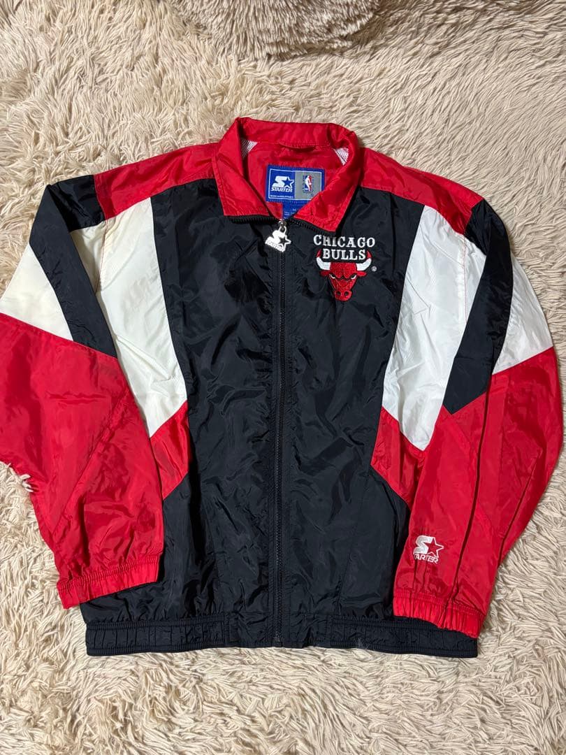 古着 90s starter NBA CHICAGO Bulls 刺繍　ナイロン