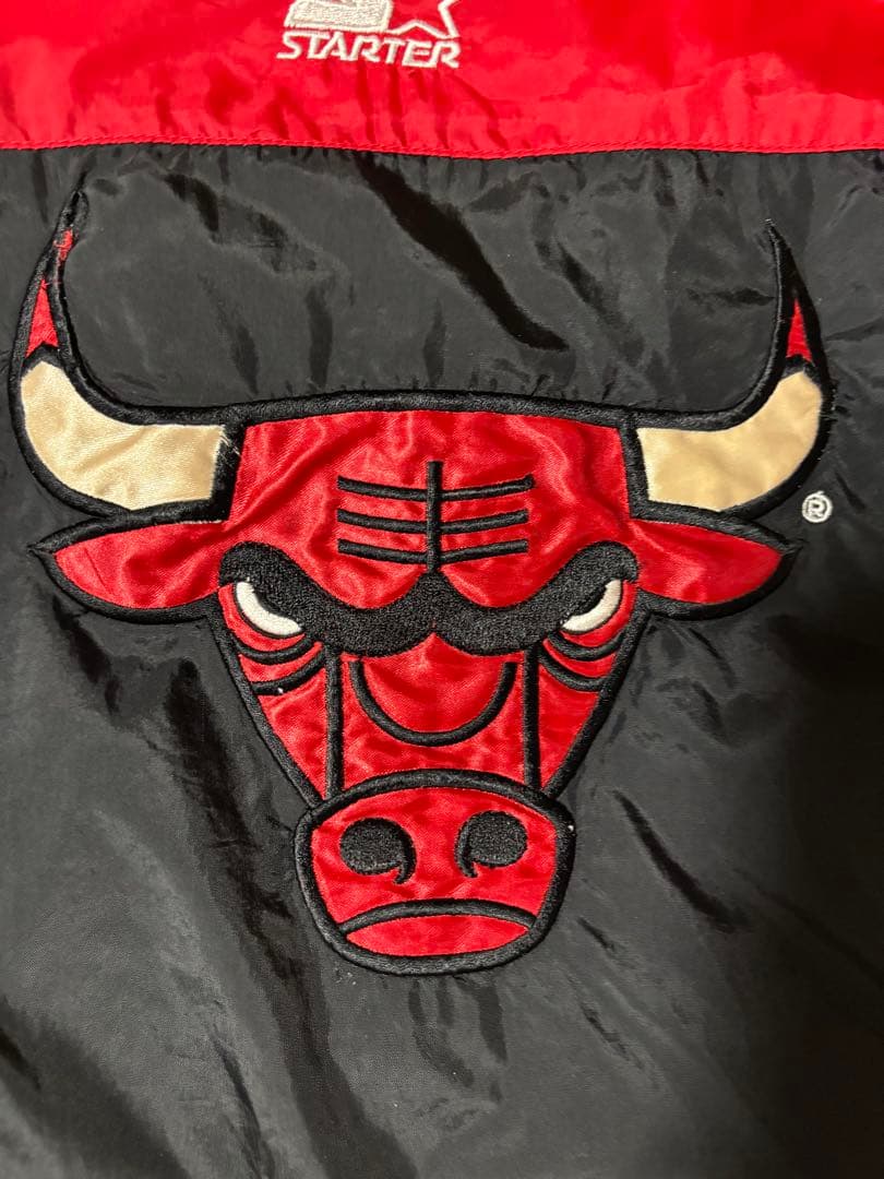 古着 90s starter NBA CHICAGO Bulls 刺繍　ナイロン