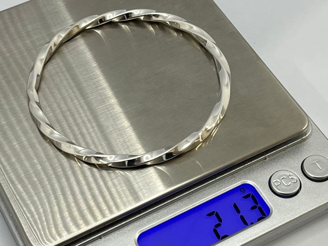 h152 美品　希少　ティファニー　ナイフエッジ　ツイスト　バングル　925