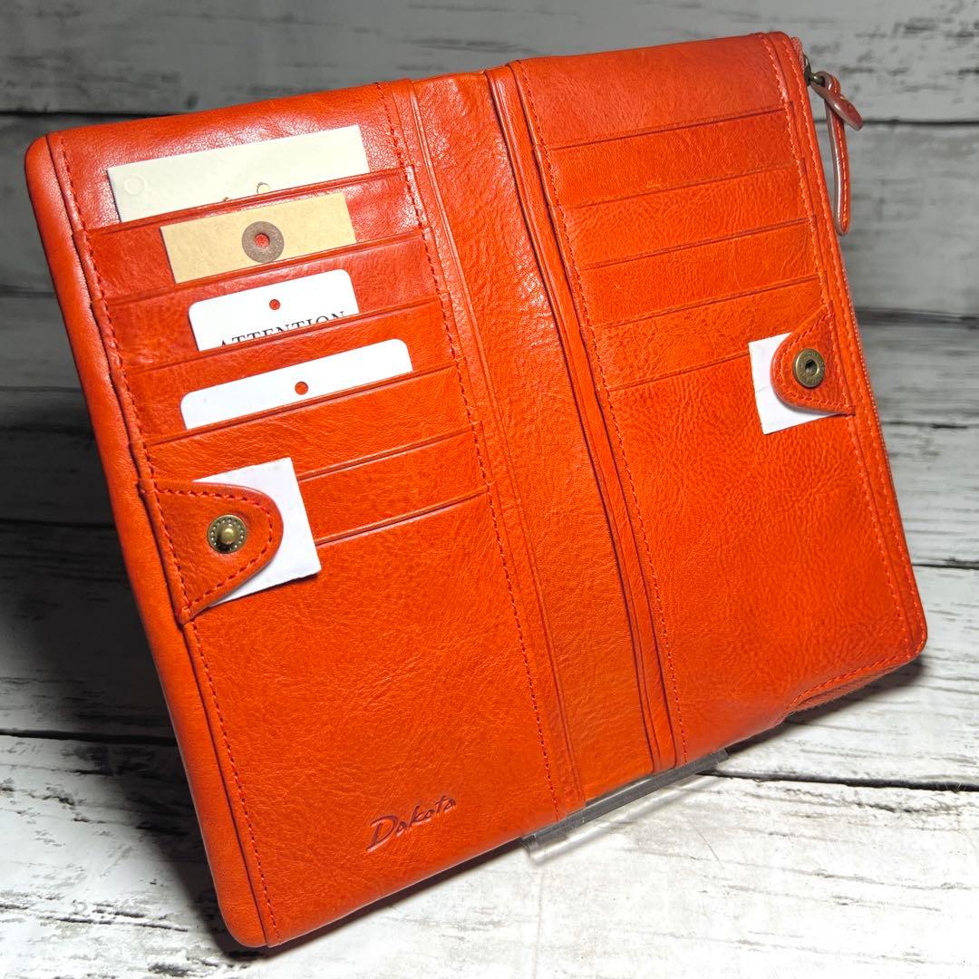 くまちゃん✨Dakotaダコタ 二つ折り長財布ハーヴェスト本革多収納レザー