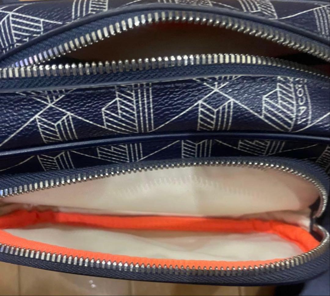 バムケロLACOSTE ラコステ モノグラム ショルダーバッグ ネイビー