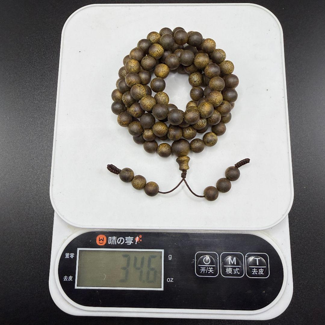 R54 全沈水極上緑油伽羅伽楠香 奇楠香沈香手串 高級ブレスレット重:34.6g