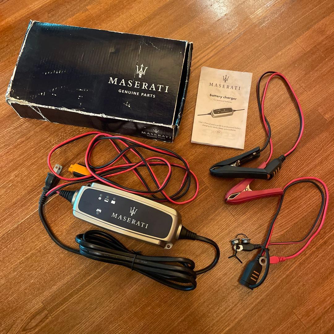 H*i様 MASERATI マセラティ 純正バッテリーチャージャー　ワニ口クリッ