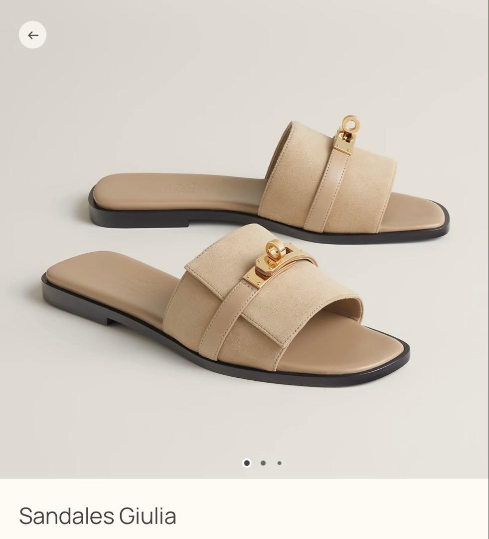 HERMES エルメス　サンダル　ジュリア　ゴールド金具