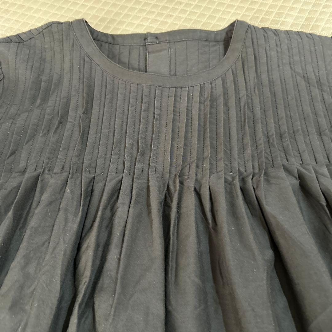 美品 LOHEN ローヘン プリーツブラウス 黒 38