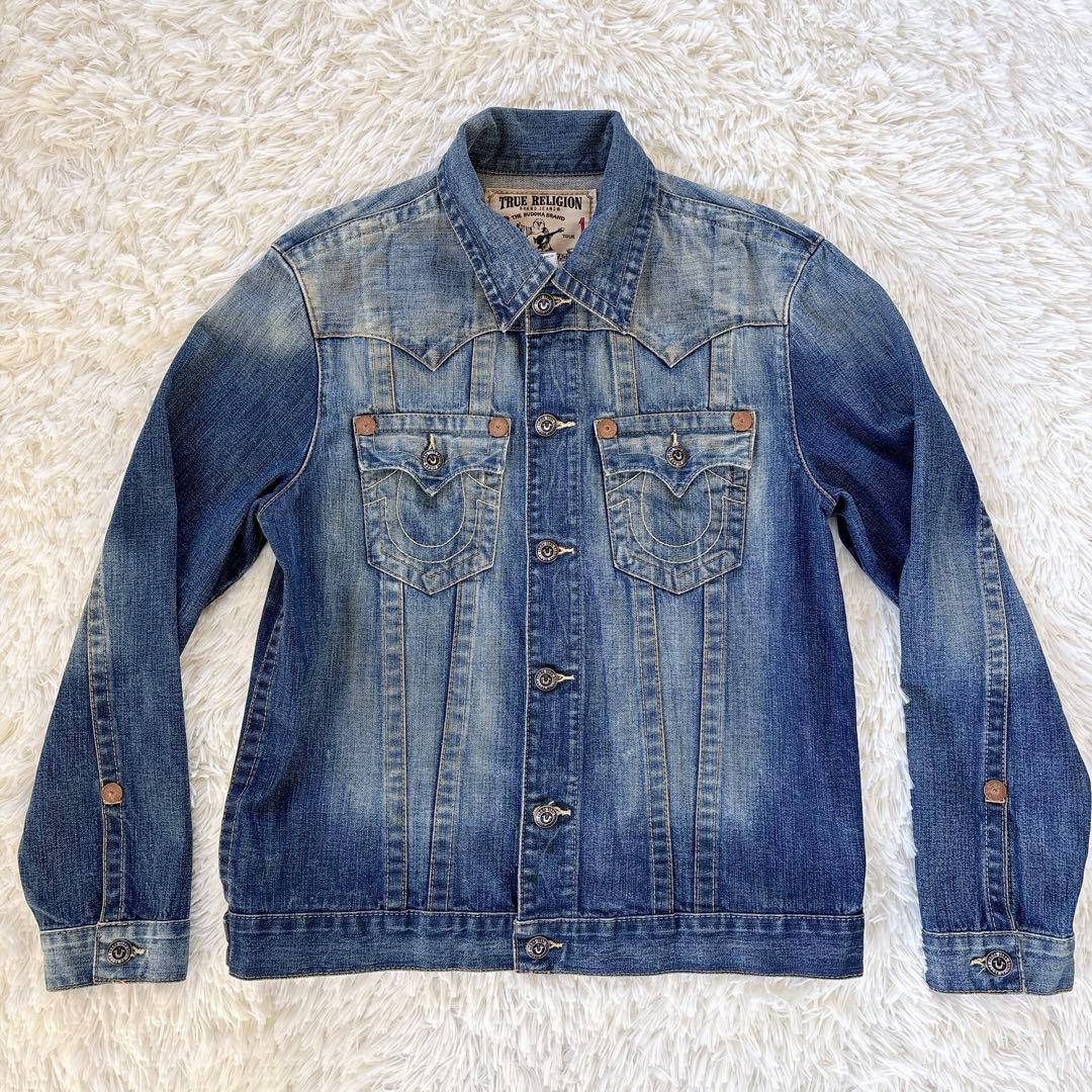 トゥルーレリジョン　デニムジャケット　ジージャン　メンズ　L美品　上着　シャツ