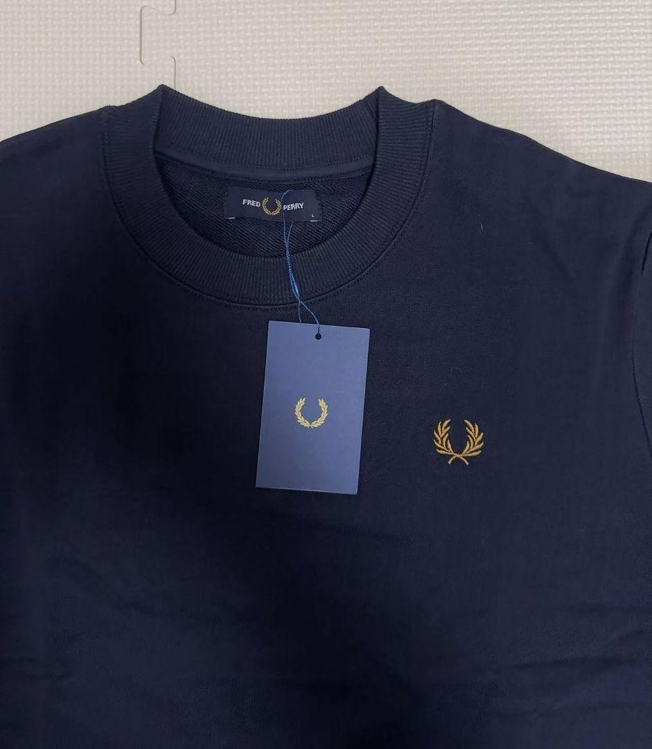 未使用 FRED PERRY スウェット トレーナー ネイビー Lサイズ