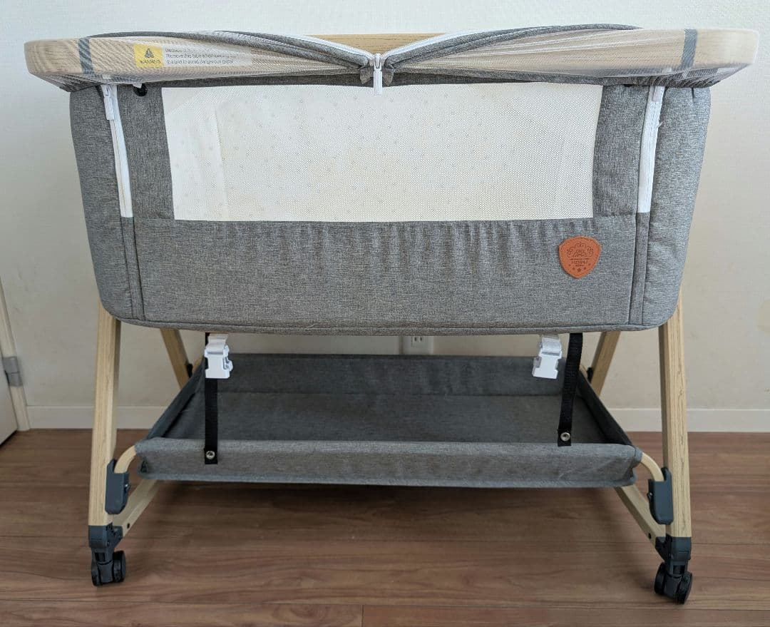 HZDMJ ベビーベッド タイニーサイズ　 高さ調整可　ゆりかごにも　ネットあり