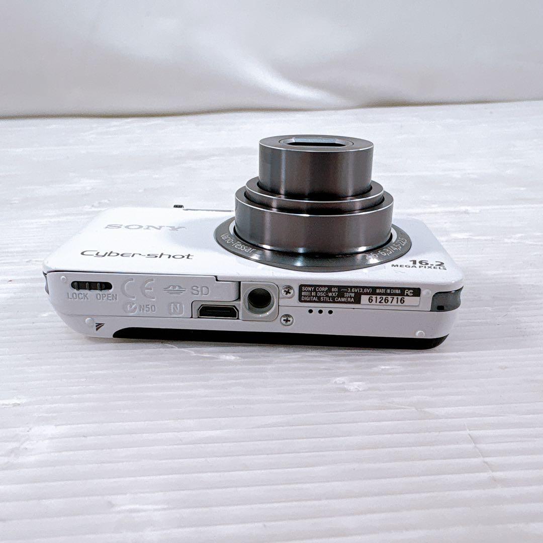 【極美品】Sony ソニー DSC-WX7 サイバーショット ホワイト デジカメ