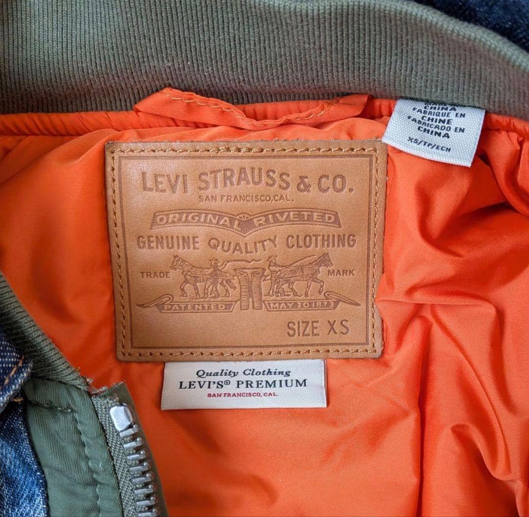 希少完売XS LEVI’S MA-1 HYBRID TRUCKER JACKET