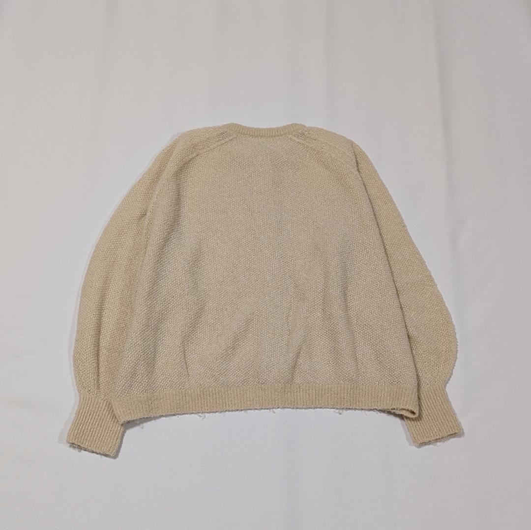 未使用タグ付✨️中川政七商店｜防縮ウールのブークレヤーンカーディガン アイボリー