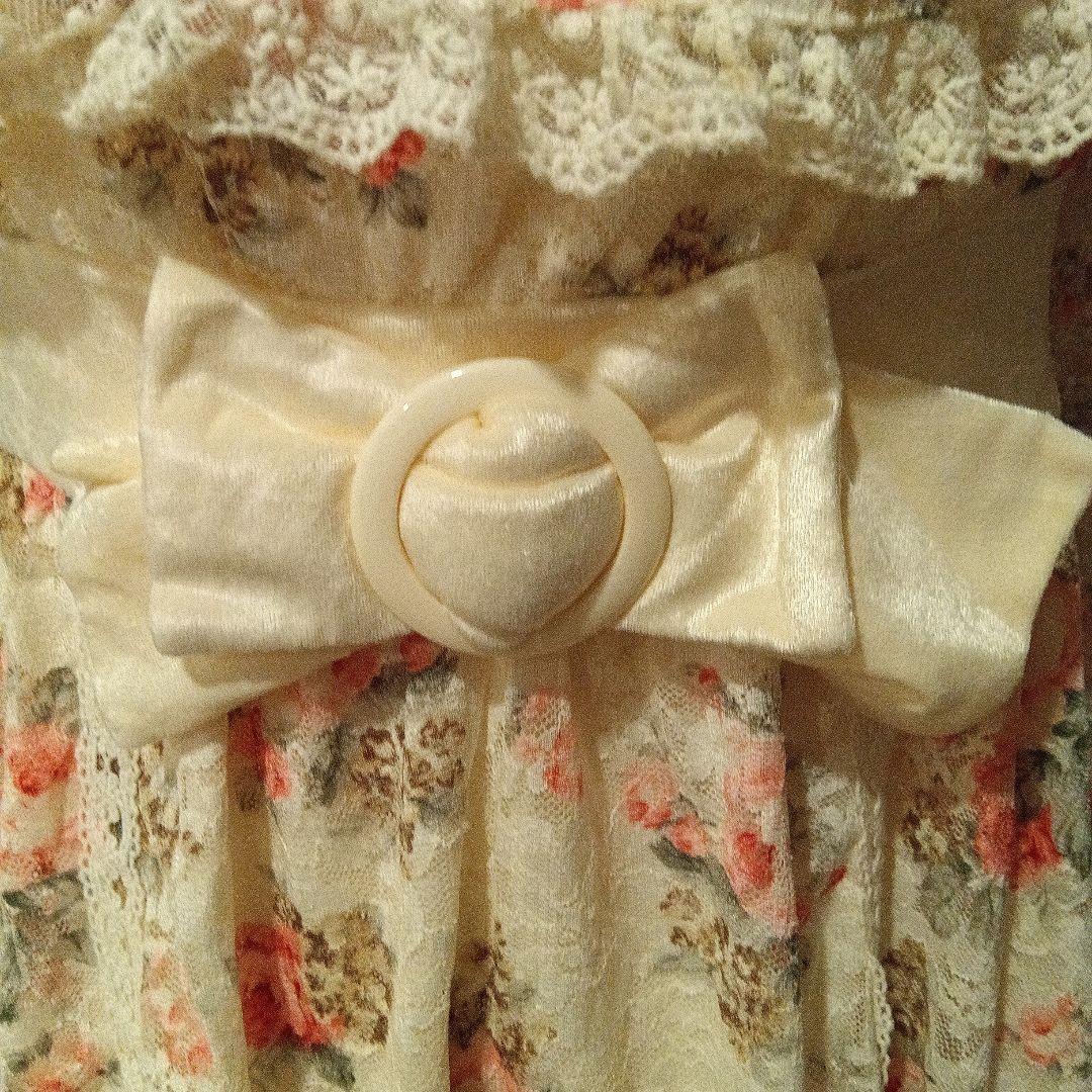 リズリサLIZLISAバラ柄総レースオフショルダーワンピース