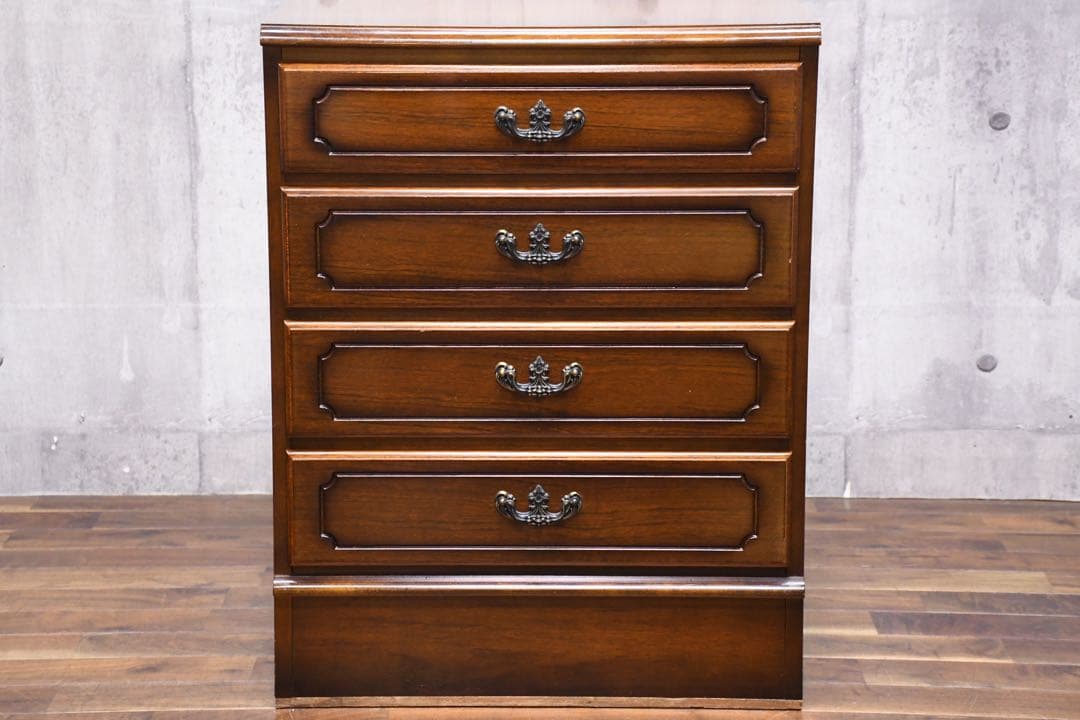 EBK67 カリモク コロニアル 4段 サイドチェスト QC1904 引き出し