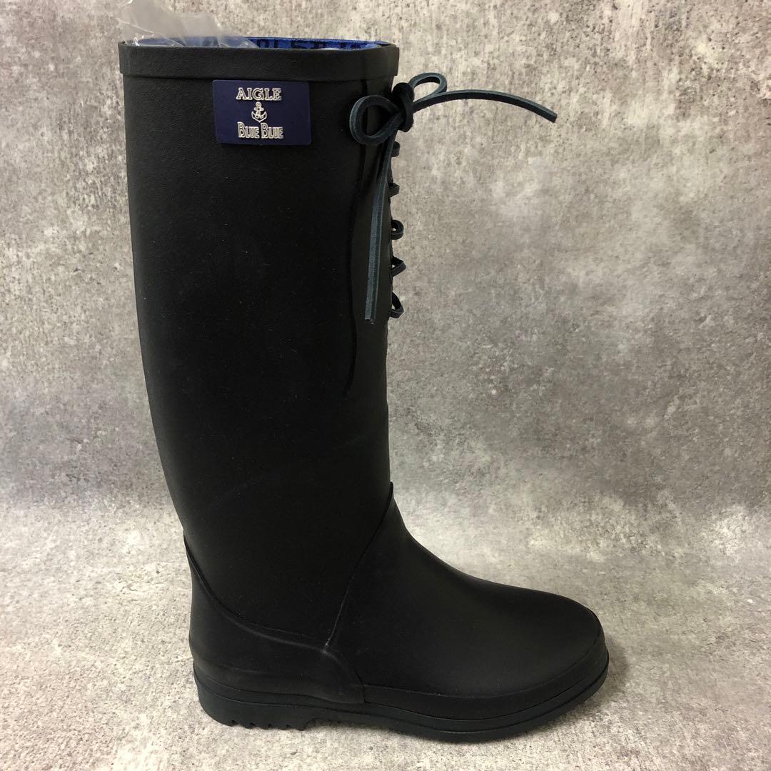 フォロー割■AIGLE BLUEBLUレインブーツ ネイビー ハリランH.R.M