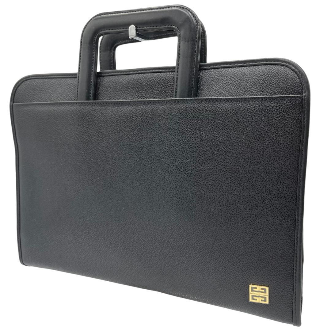 GIVENCHY/ジバンシィ レザー ブリーフケース ビジネスバッグ ブラック