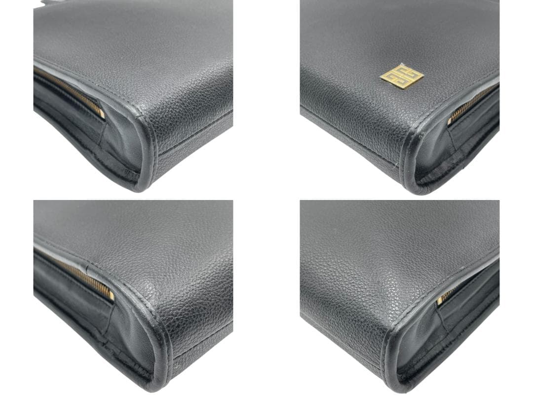 GIVENCHY/ジバンシィ レザー ブリーフケース ビジネスバッグ ブラック