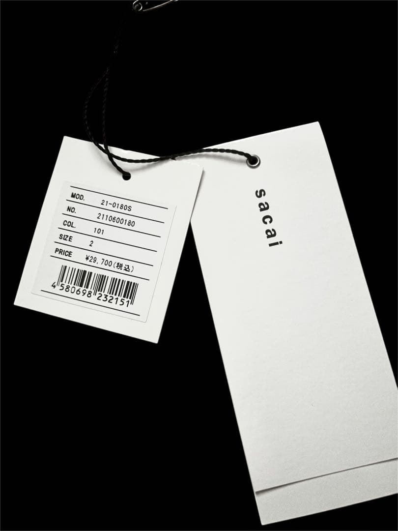sacai 21ss archive mix Tシャツ 白2 紙タグあり