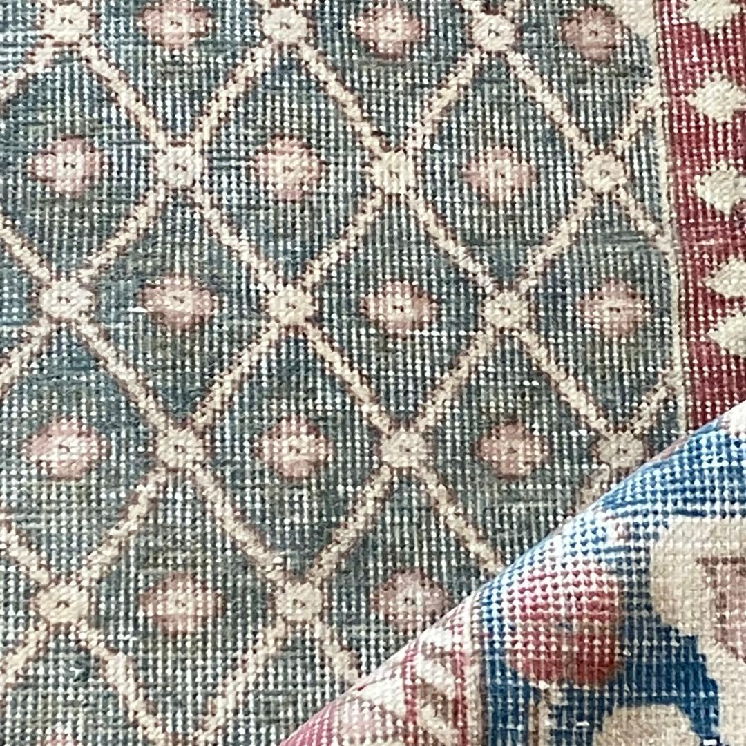 貴重129×180くすみピンク　ペパーミント　カフェラテ　トルコヴィンテージラグ