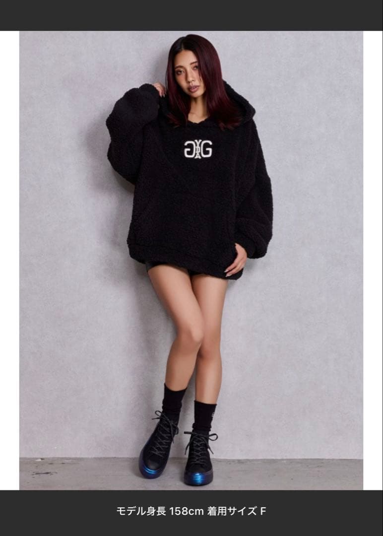 新品未使用 GYDA ボアパーカー ブラック F 完売品