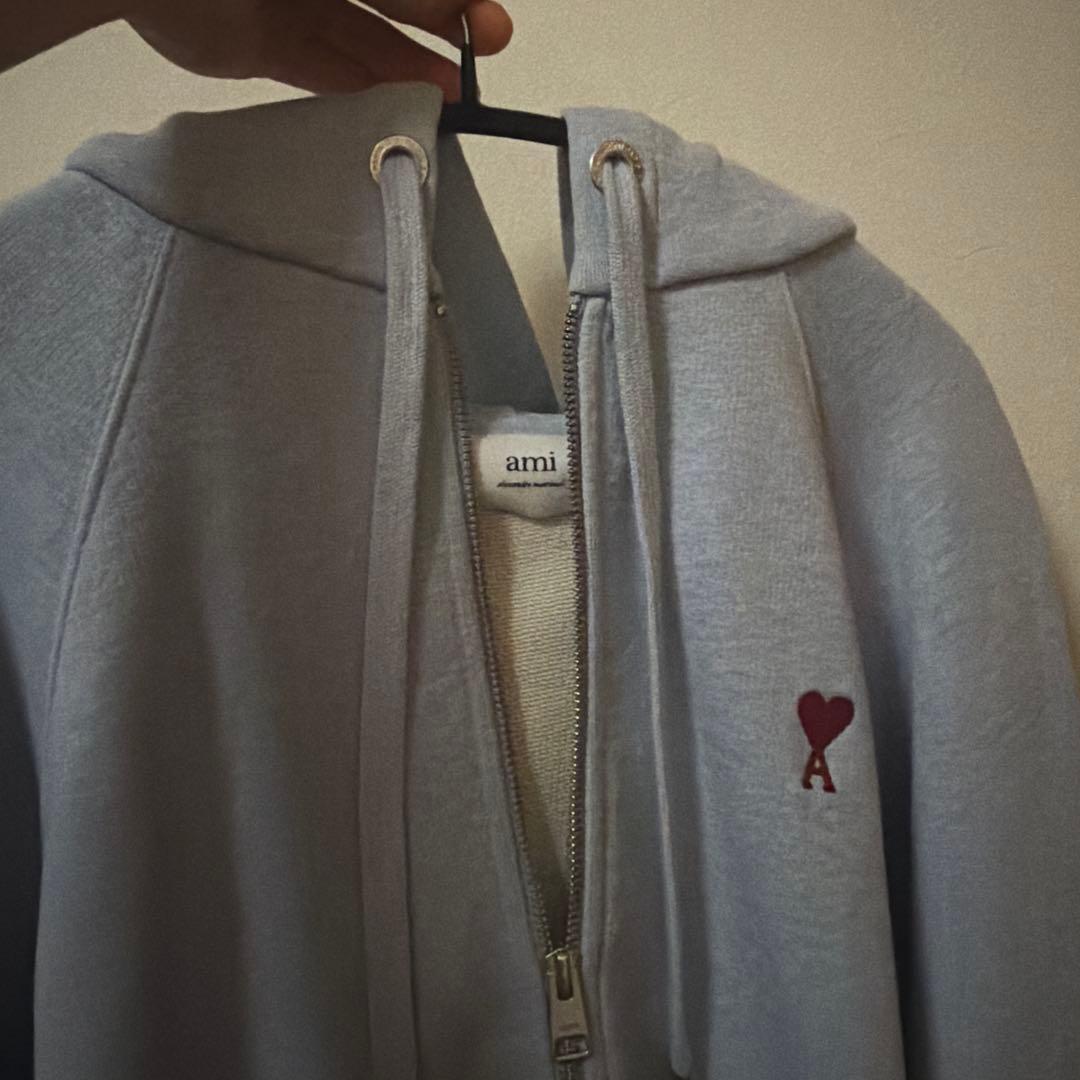 ami paris ジップパーカー　s アミパリスジップパーカーAmiParis
