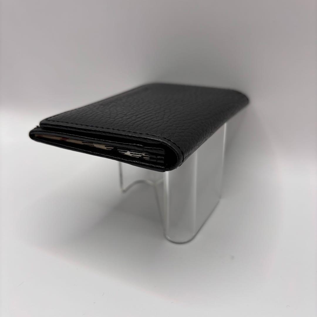 BURBERRY 名刺ケース　カードケース　ブラック　ノバチェック　レザー