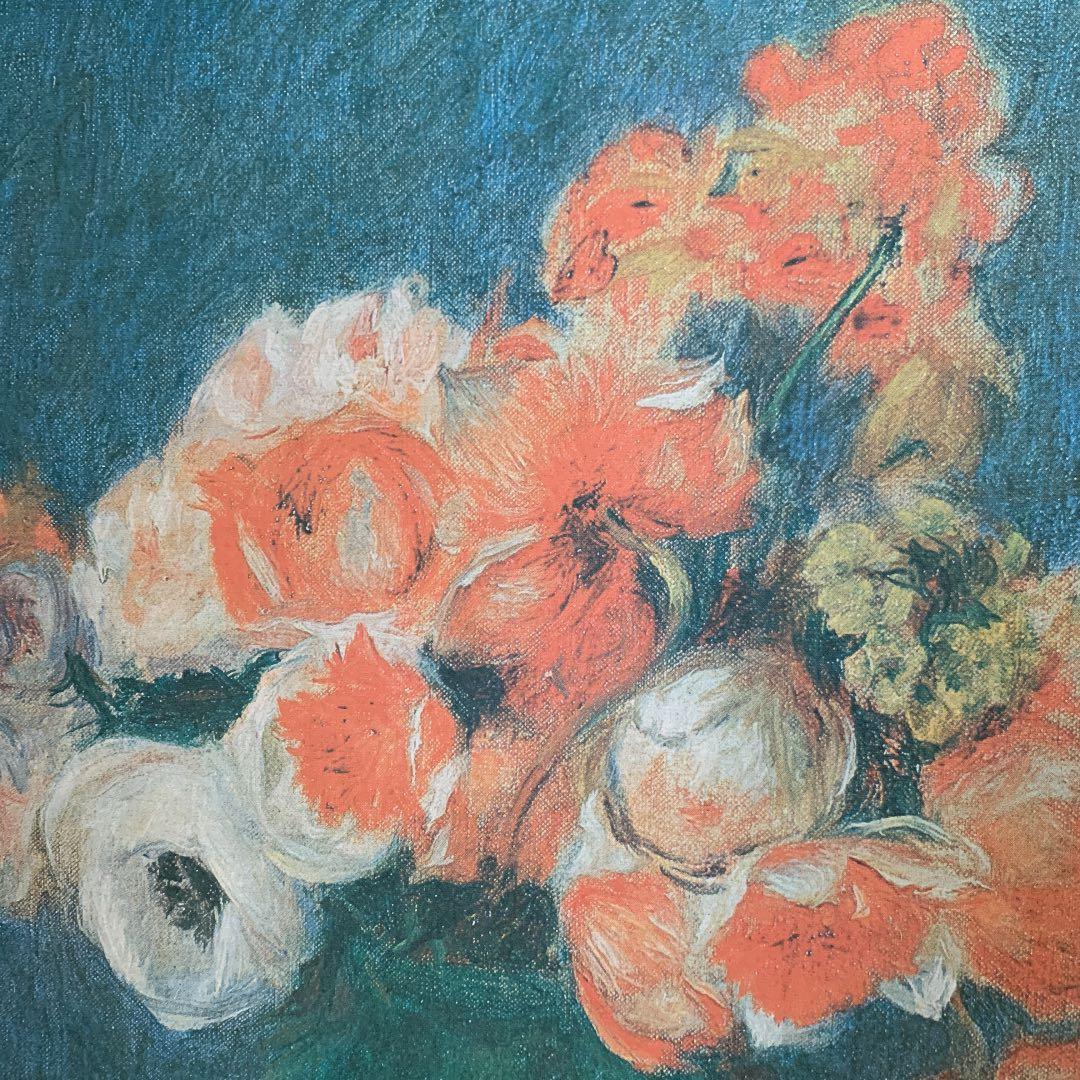 M様ご購入　イタリア製ゴブラン織 ロココ調 風景画、モネ複製画 花瓶の花