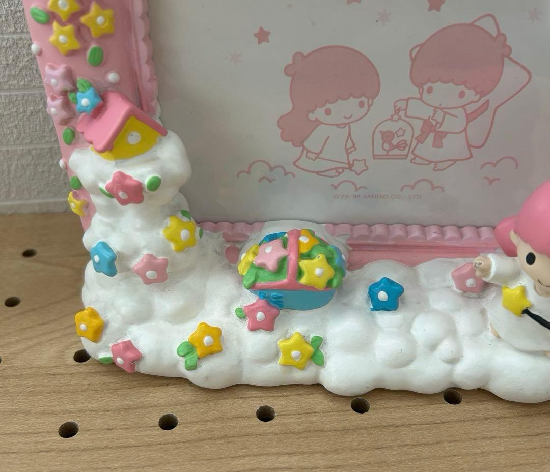 希少★キキララ　L判写真立て　陶器製　昭和レトロ　リトルツインスターズ　サンリオ