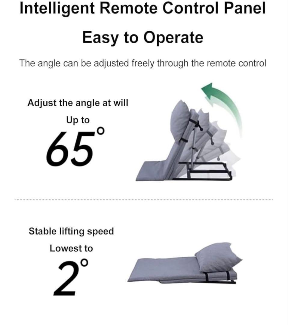 介護ベッド、電動ベッド背もたれ