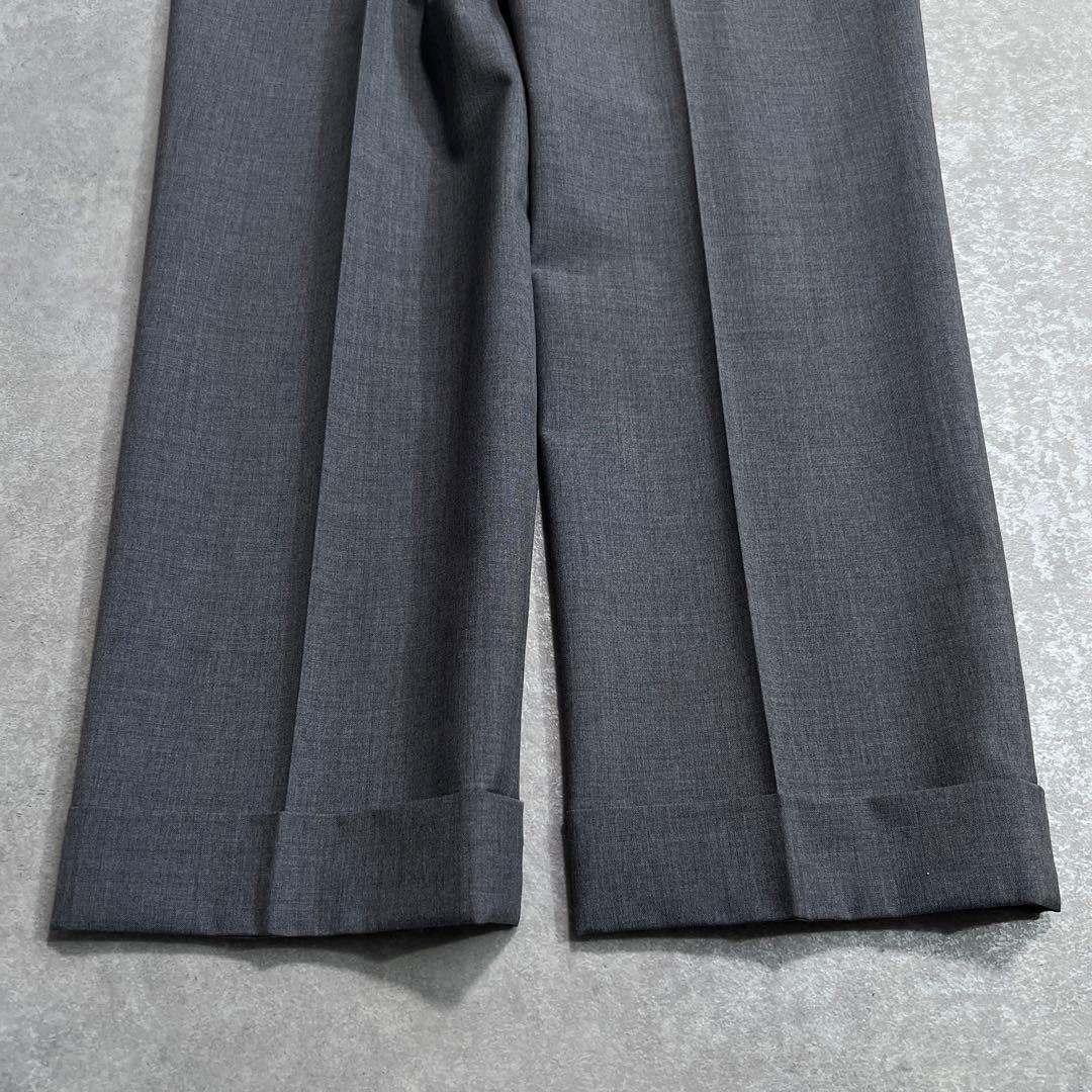 【極美品】ブルックスブラザーズ トレーニョ1900ウールスラックス グレーw31