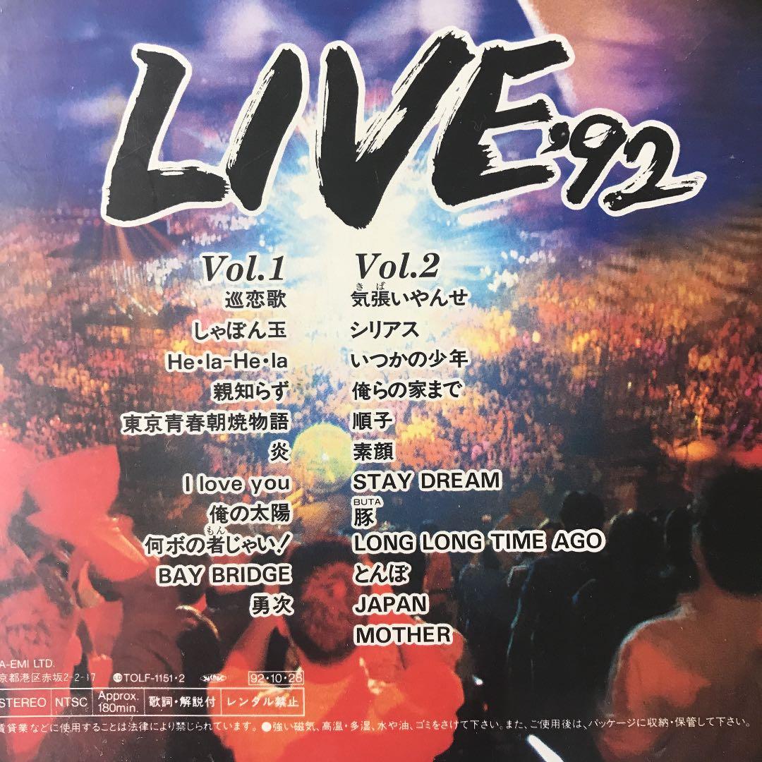 TSUYOSHI NAGABUCHI LIVE '92 JAPAN IN TO…