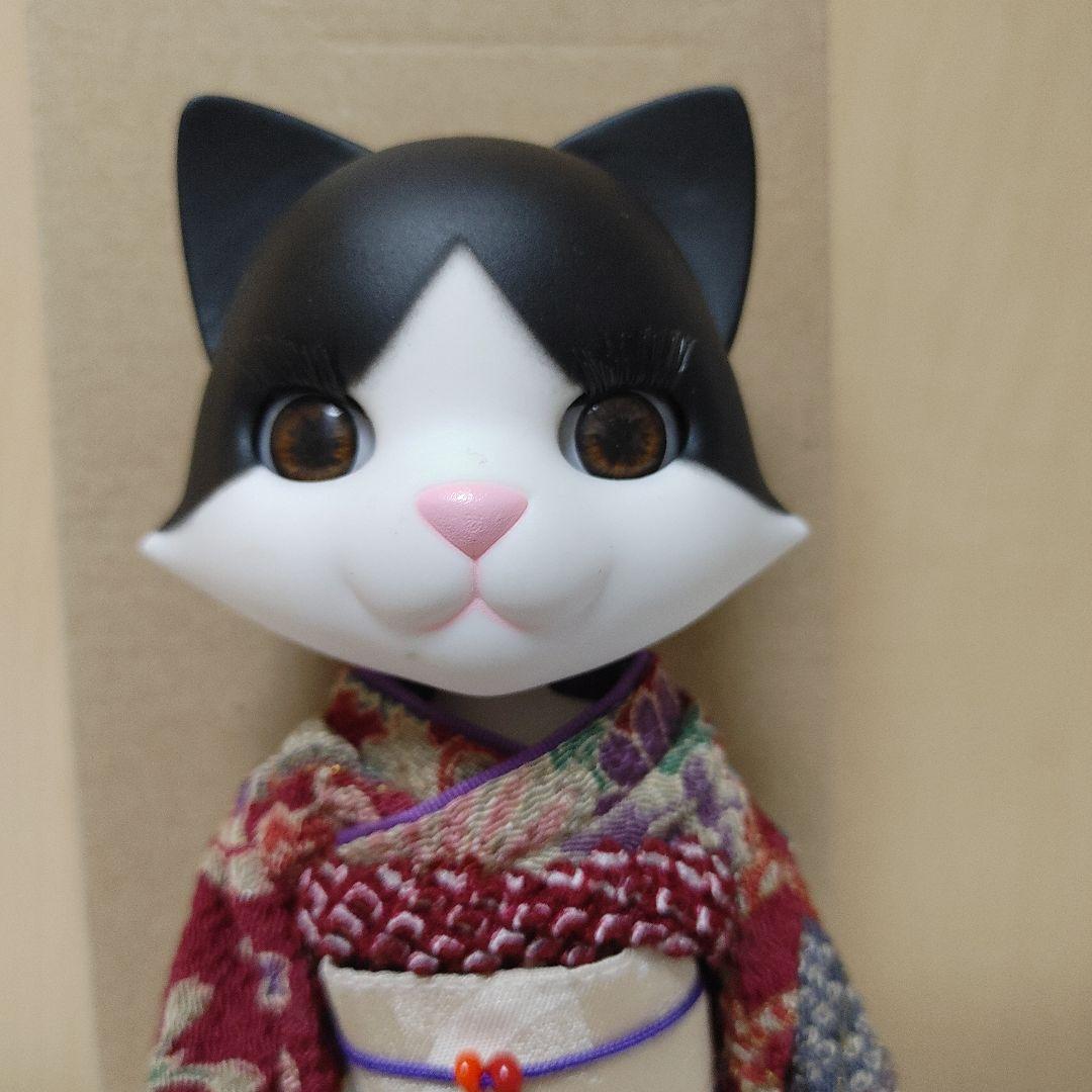 猫キャラクター 着物 フィギュアきせかえ人形 DOLL ニッキ　着物　セキグチ