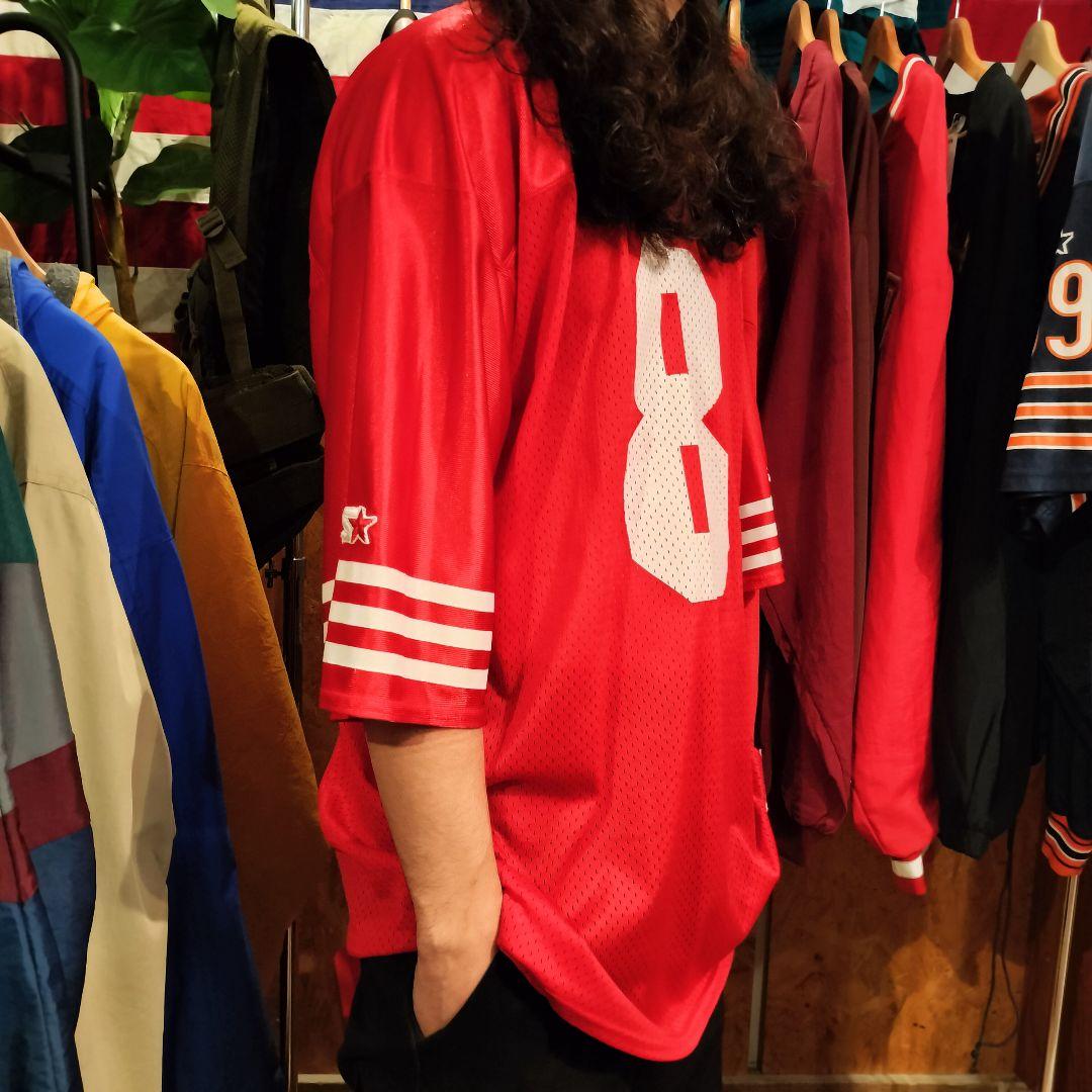 美品/NFL アメリカ製 ゲームシャツ XL レッド ヴィンテージ USA古着