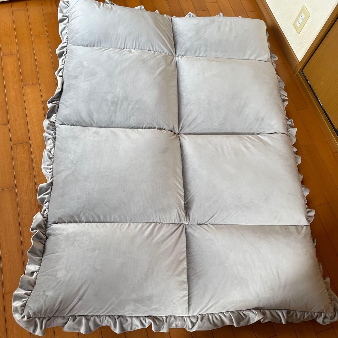 【引き取り限定】Francfranc カラン 【美品】フロアソファーグレー