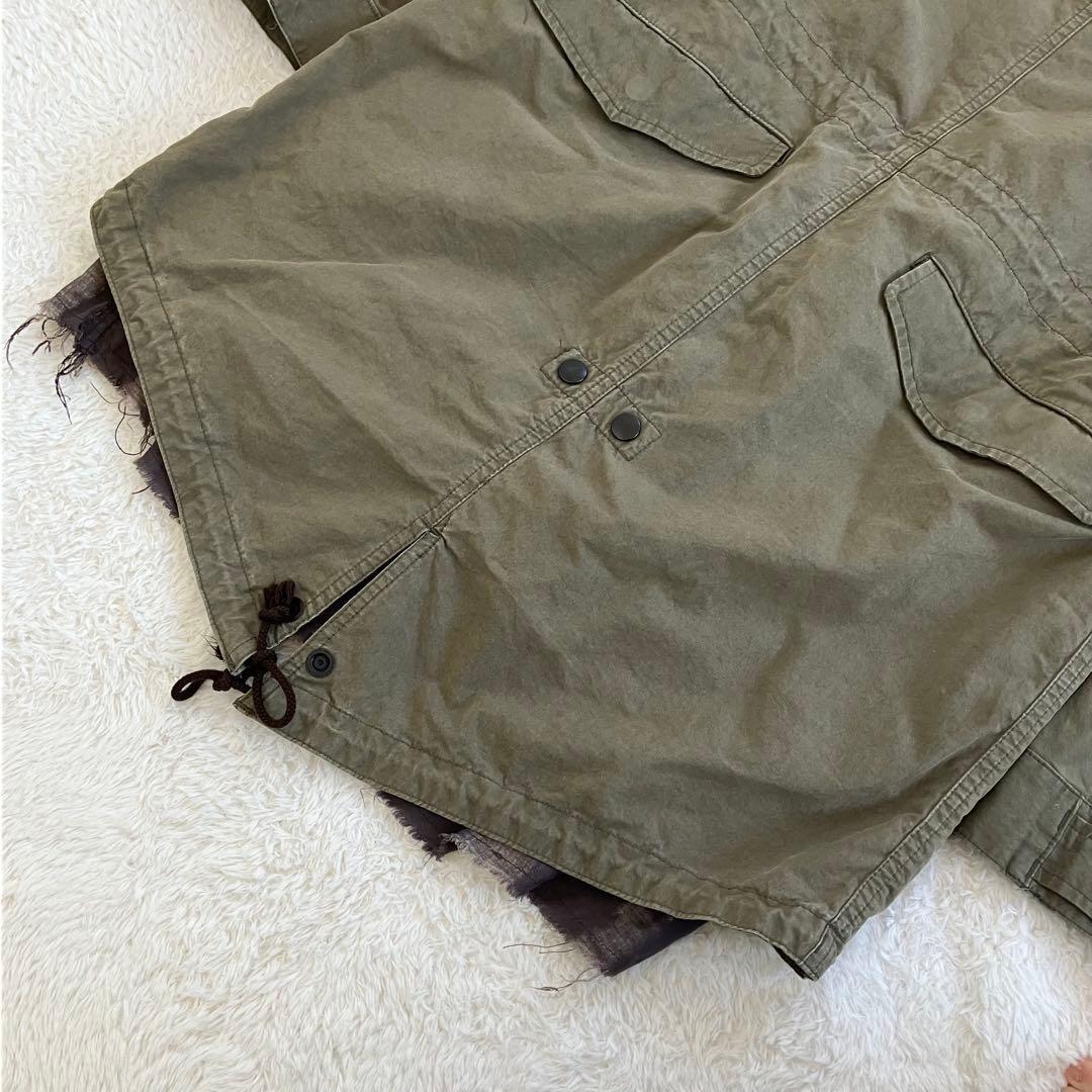 完売品 SASQUATCHfabrix. 裏地ブリーチ加工 モッズコート S