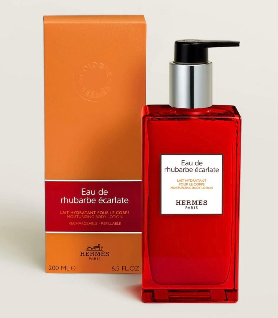 【新品】 エルメス　ボディローション オー ドゥ ルバーブ エカルラット