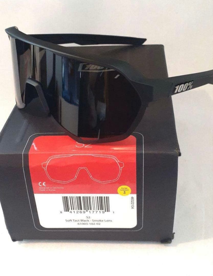 100% S2 ブラック スモークレンズ ワンハンドレッド サングラス早い者勝ち
