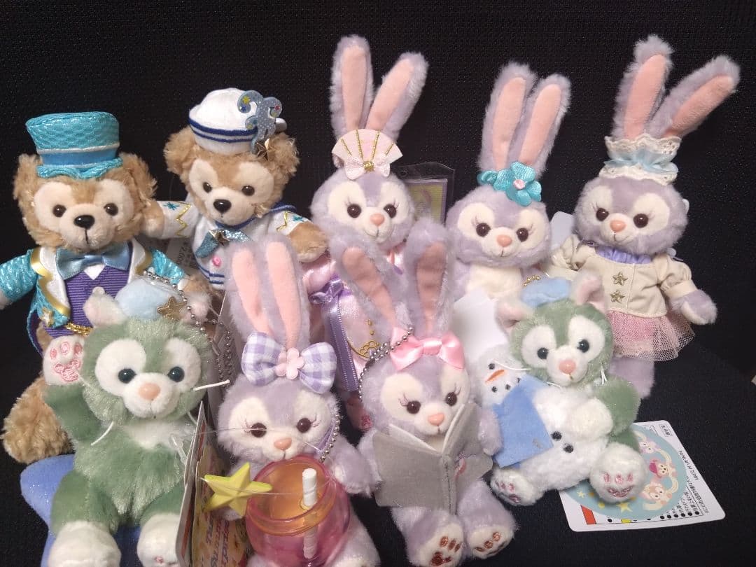 ダッフィー　ジェラトーニ　ステラルー　ぬいぐるみバッジ　チャーム　キーホルダー