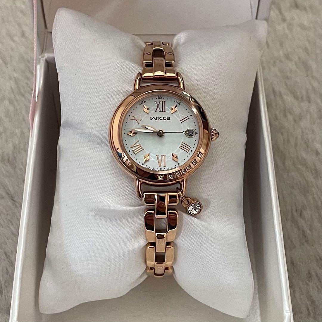 Wicca CITIZEN 電波ソーラー式腕時計 KL0-863-11 極美品