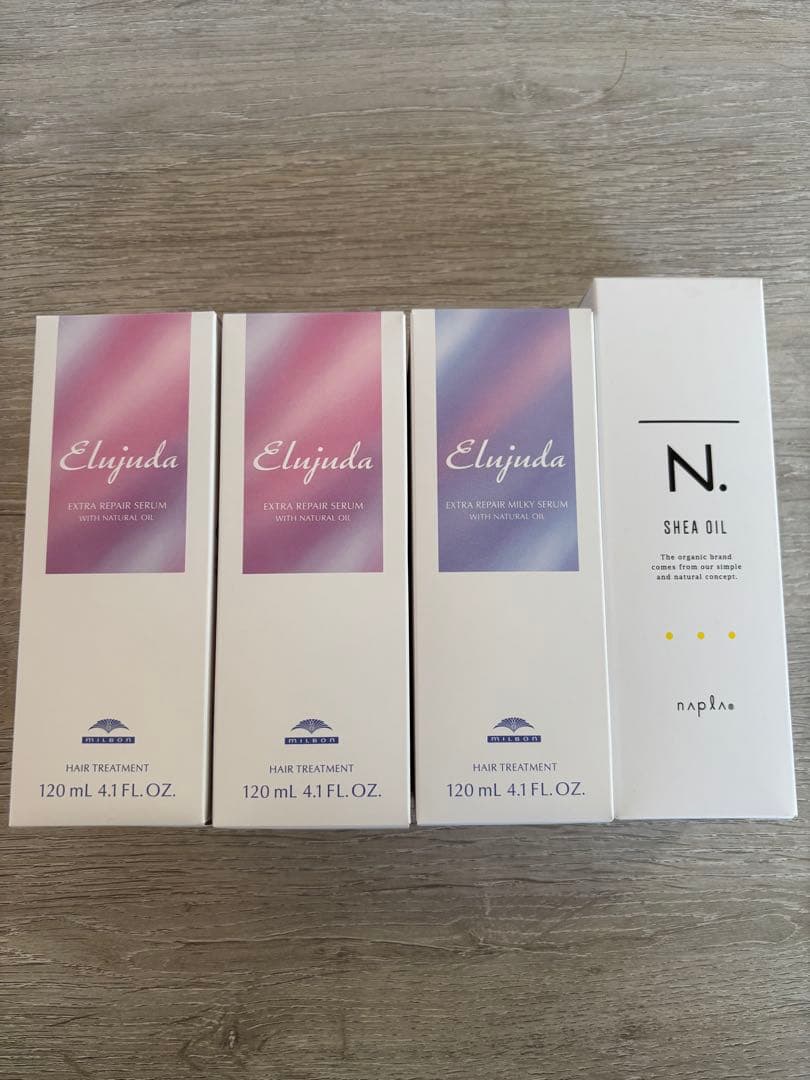 エルジューダ　エクストラリペアセラム　ミルキーセラム　N.SHEA OIL