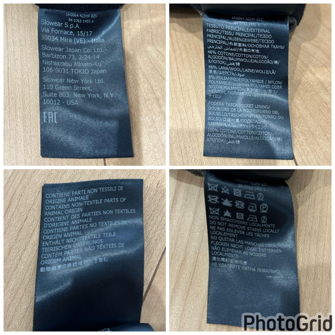 【美品】INCOTEX インコテックス ウールコットンスラックス XLサイズ