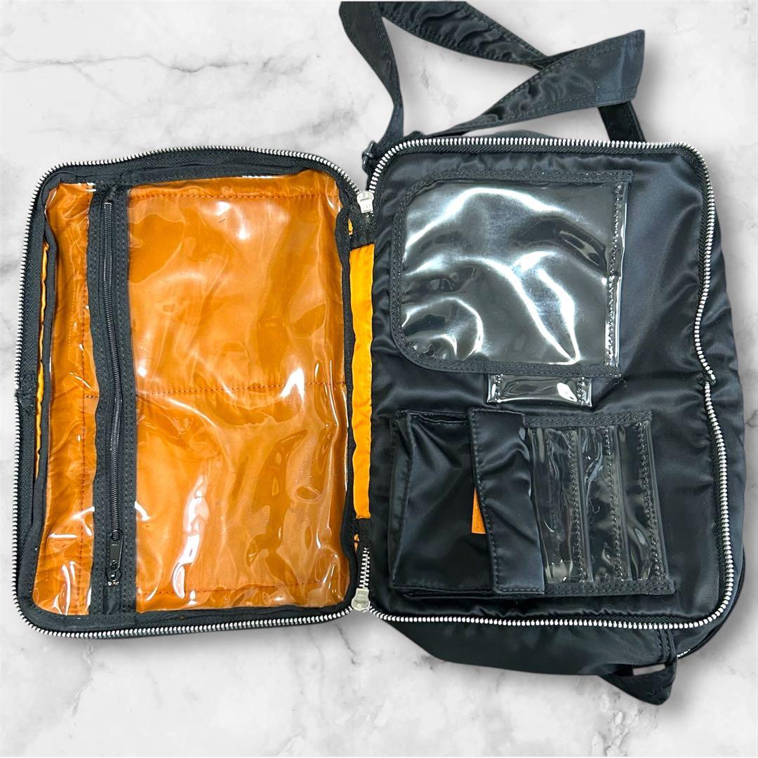 【極美品】PORTER TANKER ショルダーバッグ　２層　ブラック　L