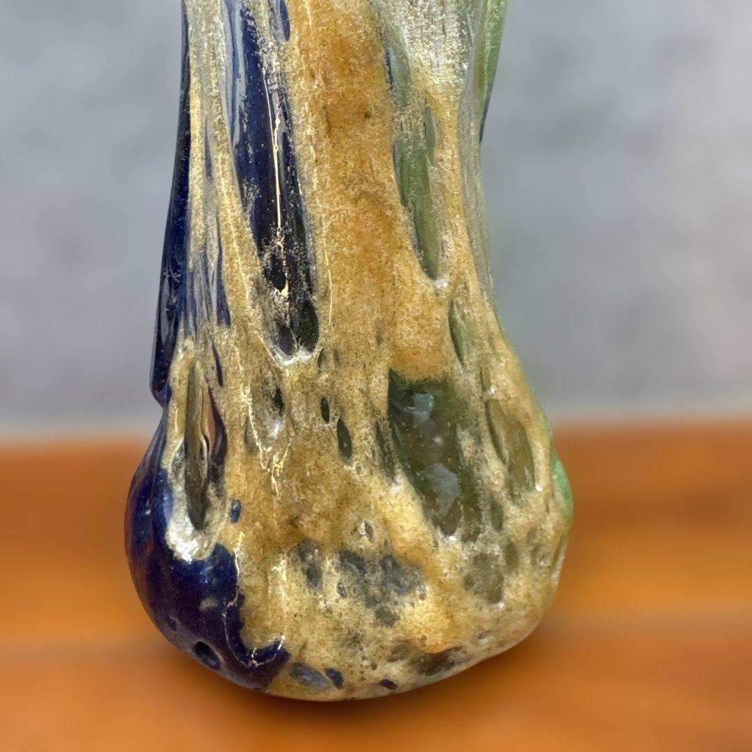 稲嶺盛吉.宙吹ガラス.花瓶.琉球ガラス.大きめ