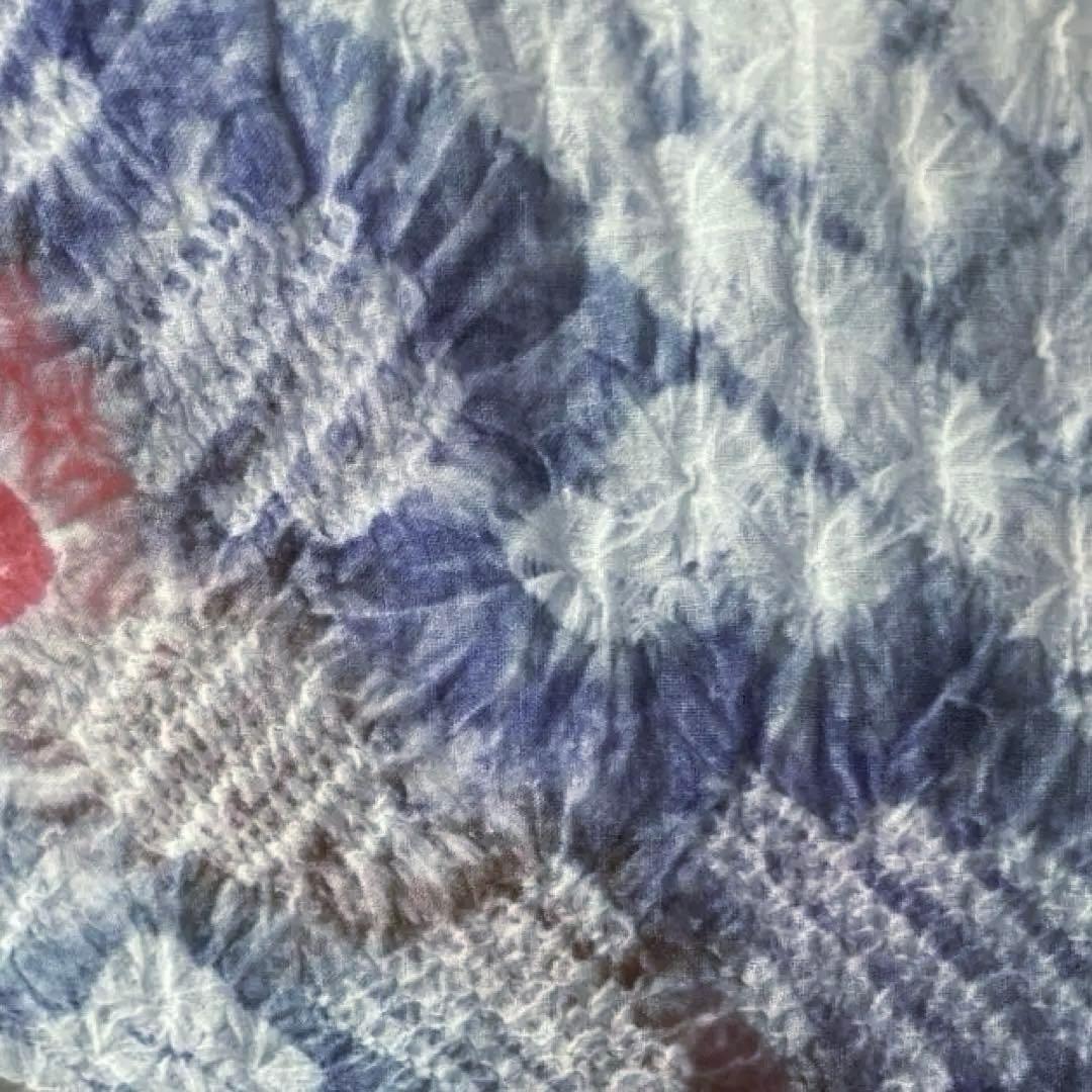 有松鳴海絞り・蜘蛛絞り　浴衣　手縫い　絞り浴衣　身丈156cm No.2-15