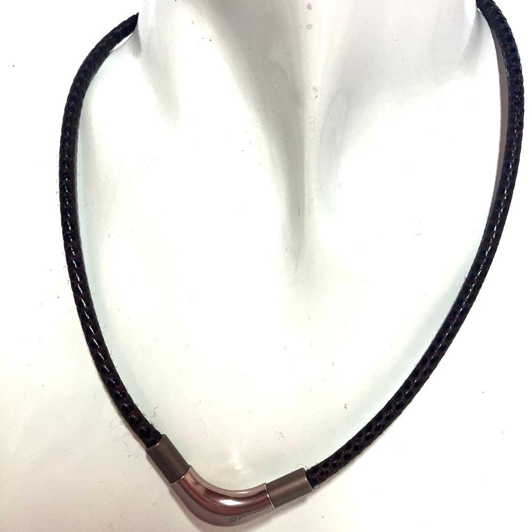 ファイテン X100 レザー ネックレス