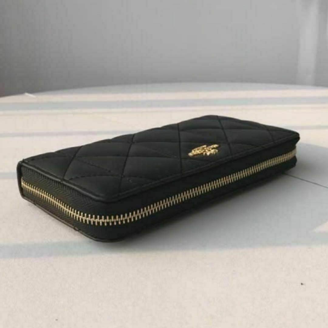 【ワケあり】COACH コーチ 財布 希少 キルティング ブラック レザー