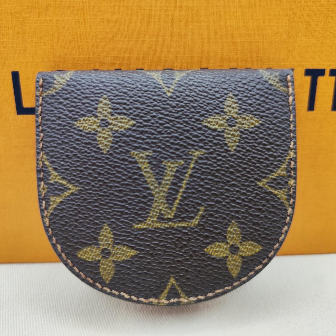 鑑定済美品 ルイヴィトンモノグラムポルトモネキュヴェットケースM61960