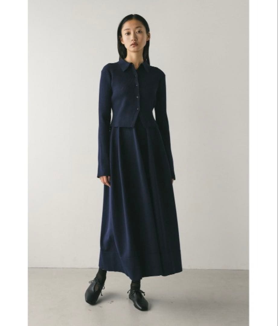 style mixer 2ピースポロニットワンピース　ネイビー