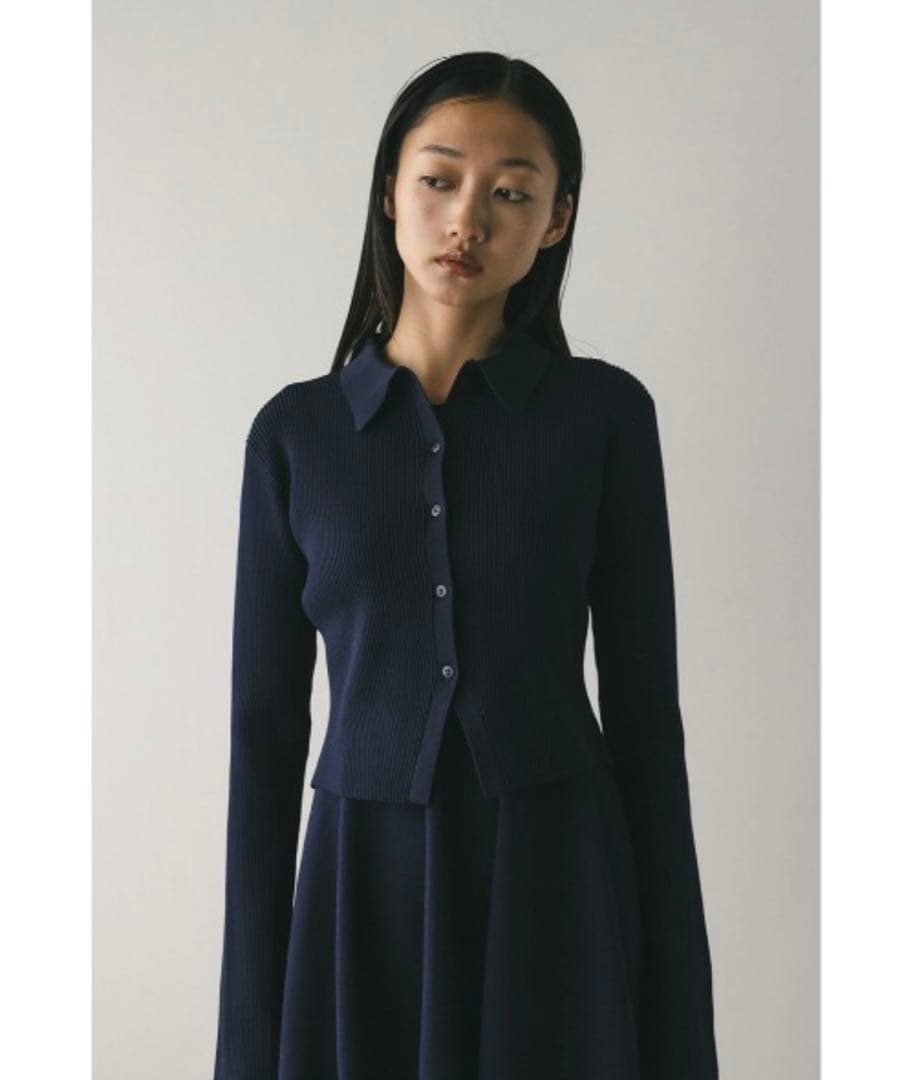 style mixer 2ピースポロニットワンピース　ネイビー